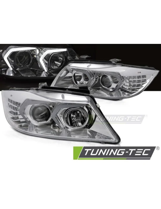 Phares à LED chromés pour BMW E90/E91 (2005 - 2008)