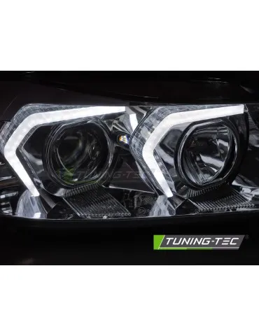Phares à LED chromés pour BMW E90/E91 05-08