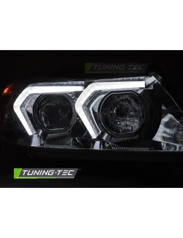 Phares à LED chromés pour BMW E90/E91 05-08