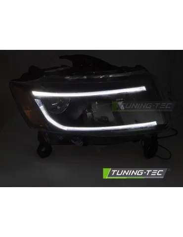 Phares à LED noirs pour CHRYSLER JEEP GRAND CHEROKEE 14-16