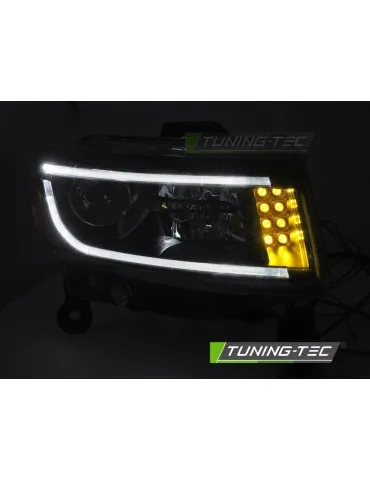 Phares à LED noirs pour CHRYSLER JEEP GRAND CHEROKEE 14-16