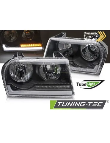 Phares à LED noirs pour CHRYSLER 300 05-08