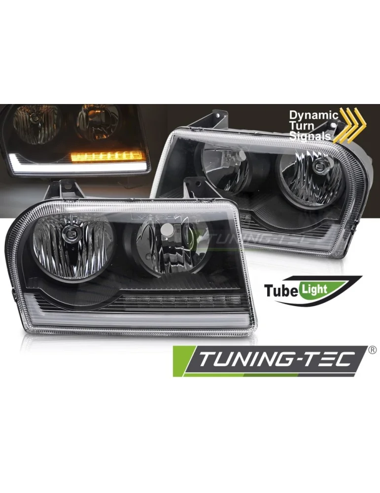 Phares à LED noirs pour CHRYSLER 300 05-08
