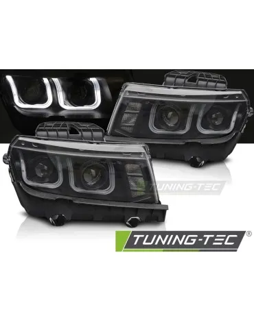Phares à LED noirs pour CHEVROLET CAMARO 13-15