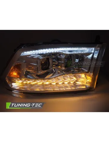 Phares à LED chromés pour DODGE RAM 09-18 DOUBLE