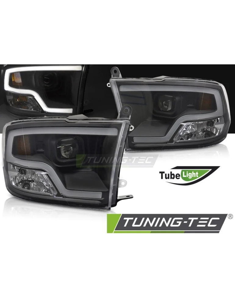 Phares à LED noirs pour DODGE RAM 09-18