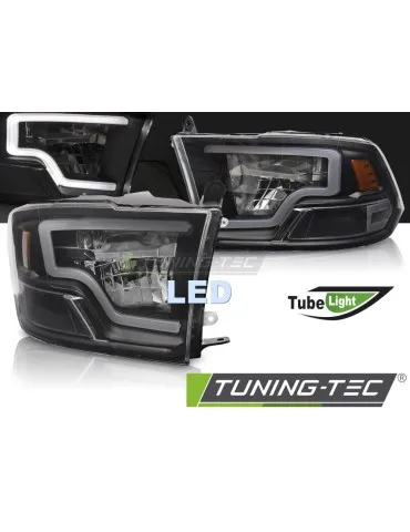 Phares à LED noirs pour DODGE RAM 09-18