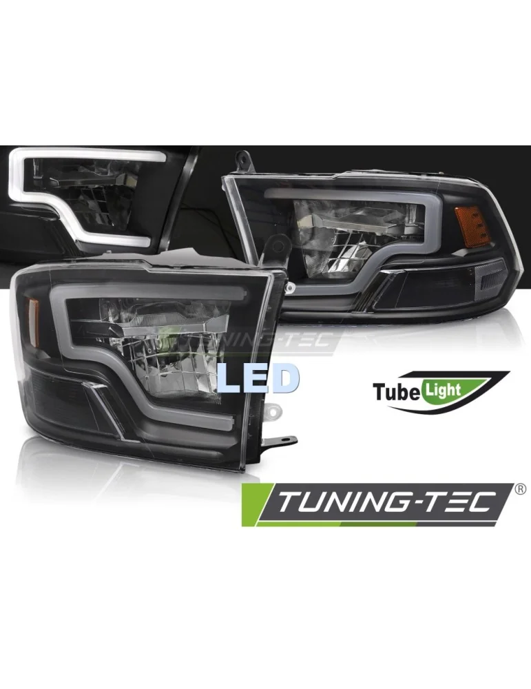 Phares à LED noirs pour DODGE RAM 09-18