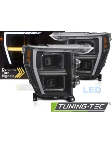 Phares à LED noirs pour FORD F150 MK14 20-23