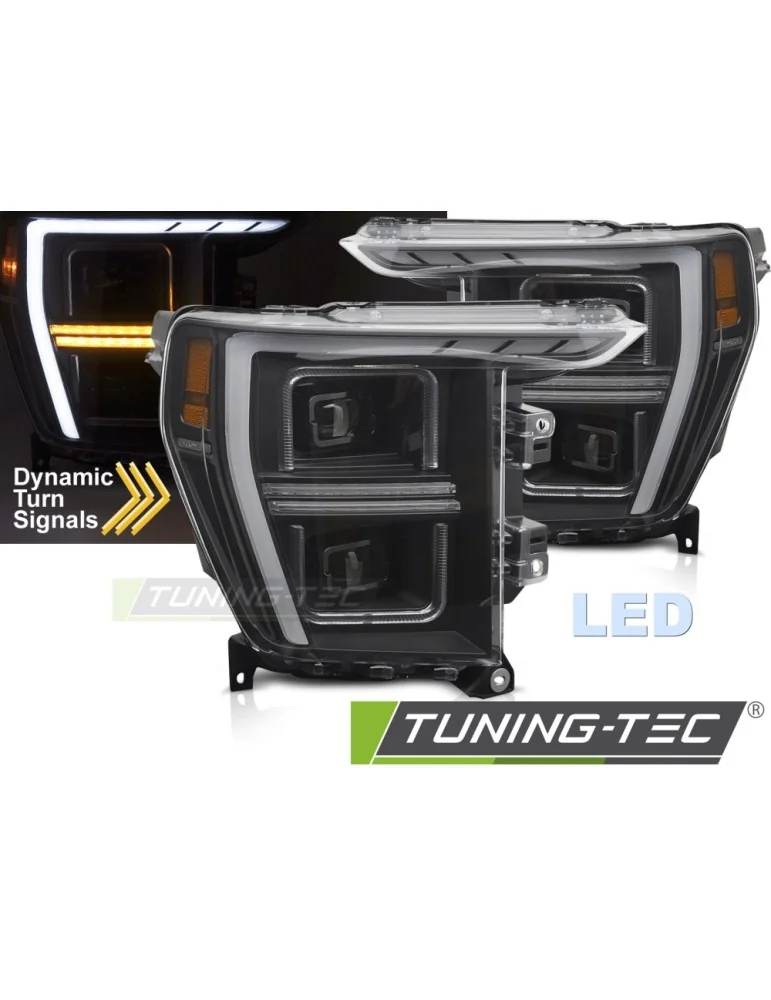 Phares à LED noirs pour FORD F150 MK14 20-23