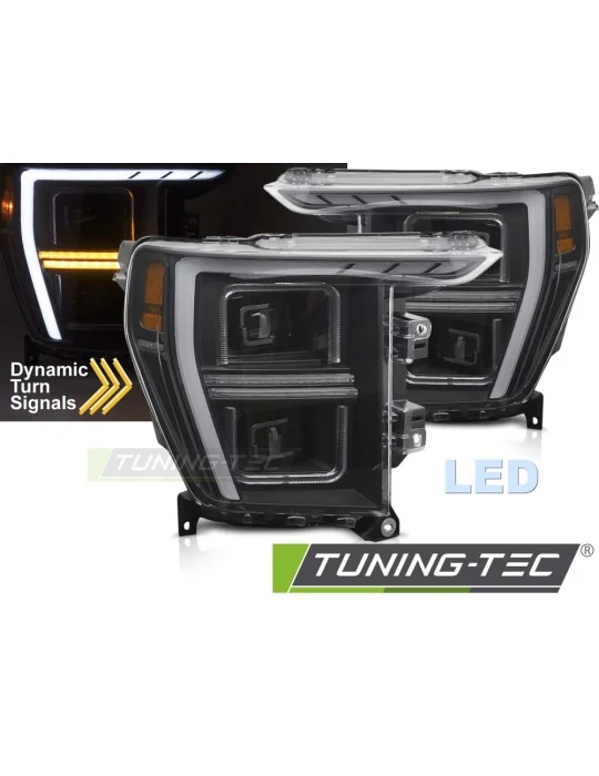 Phares à LED noirs pour Ford F150 MK14 (2020 - 2023)