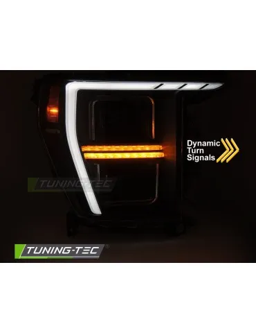 Phares à LED noirs pour FORD F150 MK14 20-23