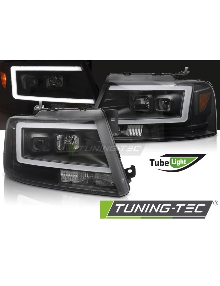 Phares à LED noirs pour FORD F150 MK 11 04-08