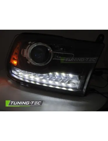 Phares à LED noirs pour DODGE RAM 09-18
