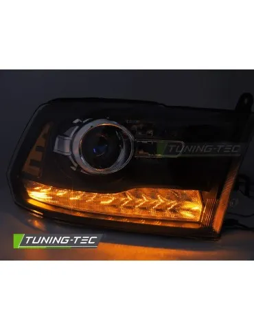Phares à LED noirs pour DODGE RAM 09-18