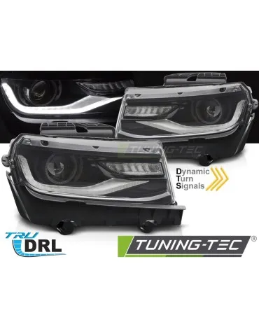 Phares à LED noirs pour CHEVROLET CAMARO 13-15