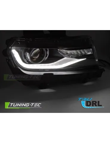 Phares à LED noirs pour CHEVROLET CAMARO 13-15