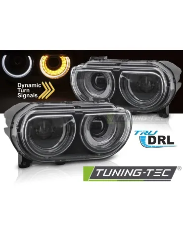 Phares noirs pour DODGE CHALLENGER 08-14
