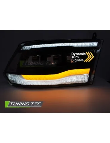 Phares à LED noirs pour DODGE RAM 09-18