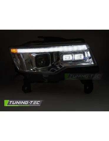 Phares à LED chromés pour CHRYSLER JEEP GRAND CHEROKEE 14-21
