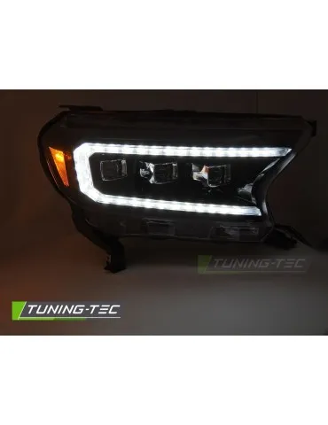 Phares Full LED noirs pour FORD RANGER V 16-22