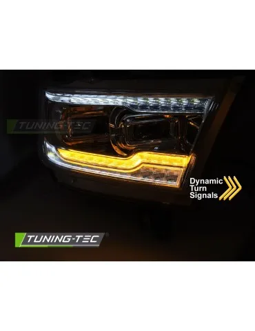 Phares Full LED chromés pour DODGE RAM 19-22