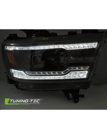 Phares Full LED noirs pour DODGE RAM 19-22