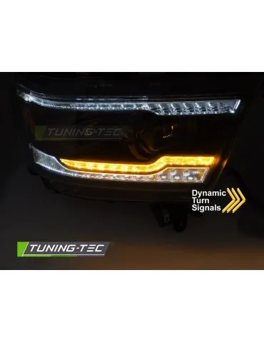 Phares Full LED noirs pour DODGE RAM 19-22