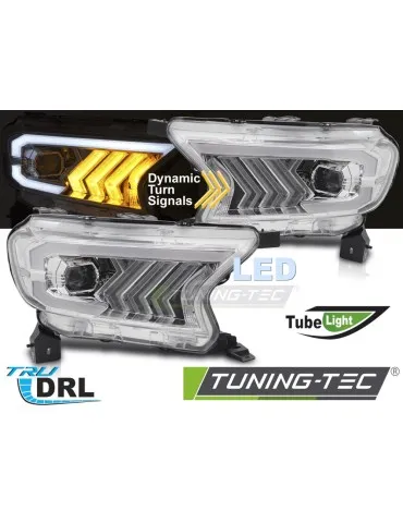 Phares Full LED chromés pour FORD RANGER V 16-22
