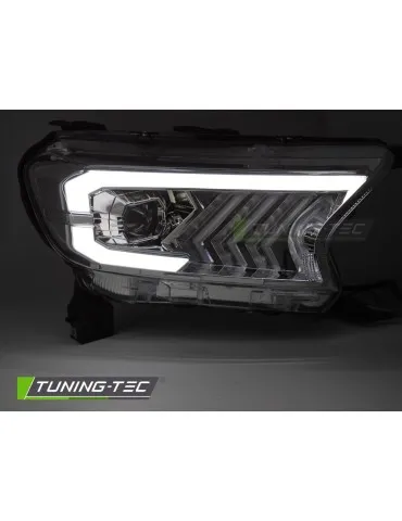 Phares Full LED chromés pour FORD RANGER V 16-22