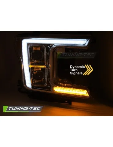 Phares Full LED chromés pour FORD F150 MK13 17-20