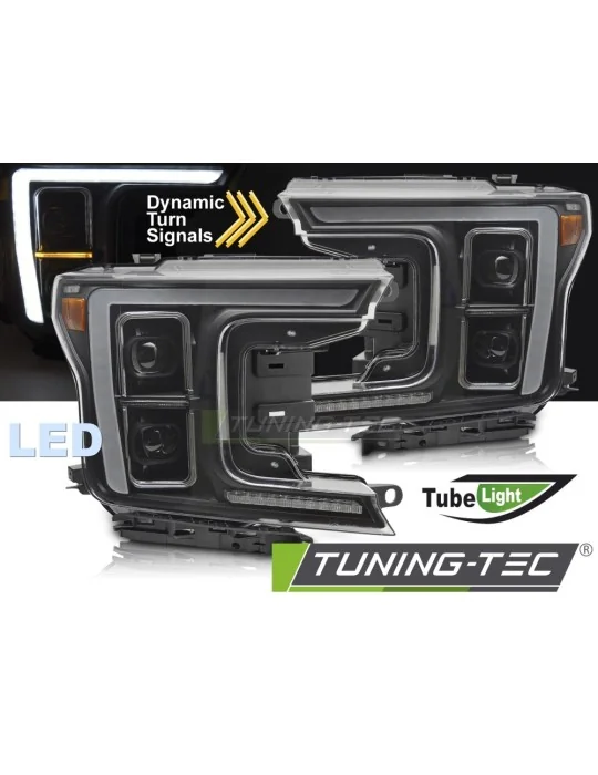 Phares tout LED noirs pour Ford F150 MK13 (2017 - 2020)