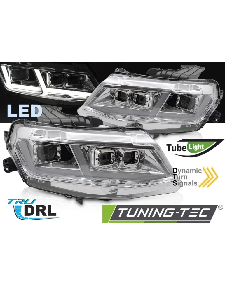Phares Full LED chromés pour CHEVROLET CAMARO 16-18