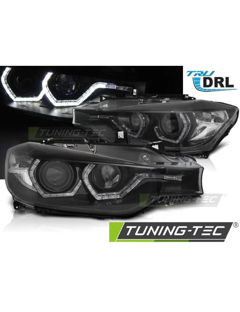 Phares Full LED noirs pour BMW F30/F31 15-18