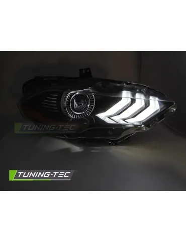 Phares Full LED noirs pour FORD MUSTANG 18-21