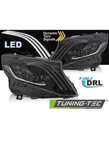Phares Full LED noirs pour MERCEDES VITO W447 14-23