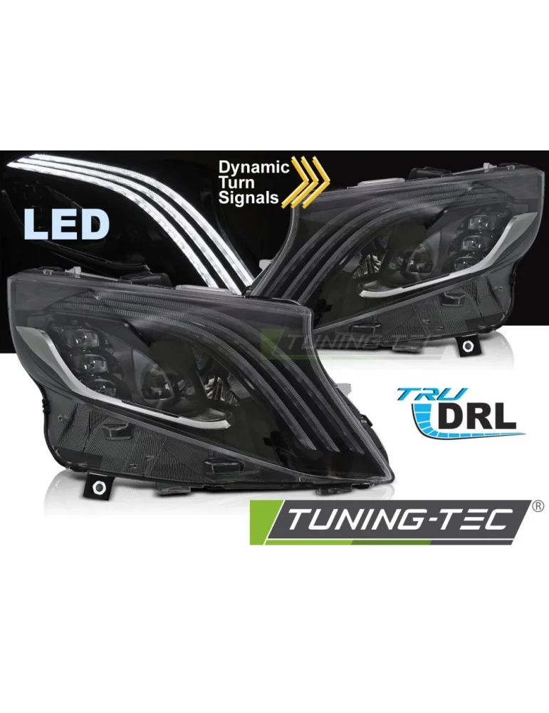 Phares Full LED noirs pour MERCEDES VITO W447 14-23