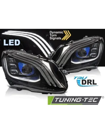 Phares Full LED noirs pour MERCEDES W205 14-21