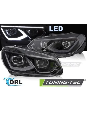 Phares Full LED noirs pour VW GOLF 6 08-13