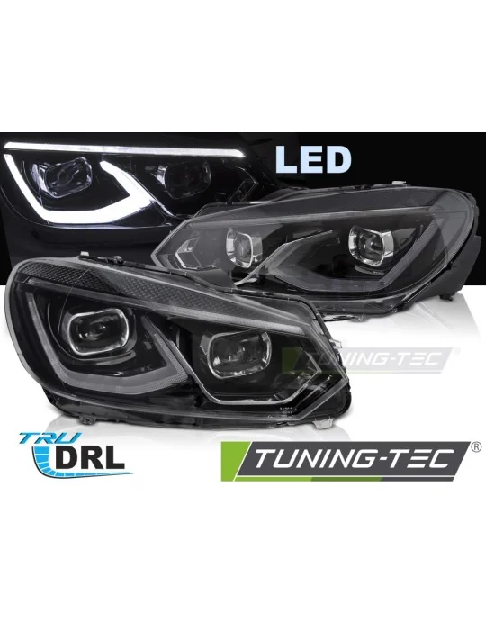 Phares tout LED noirs pour VW Golf 6 (2008 - 2013)