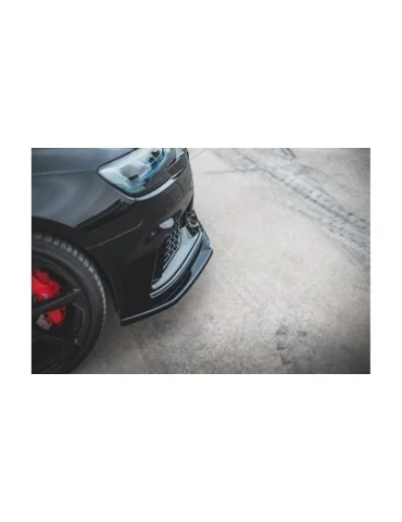 Lame de pare-chocs avant v.4 Maxton Design pour Audi RS3 8V Sportback restylée (depuis 2017) noir brillant