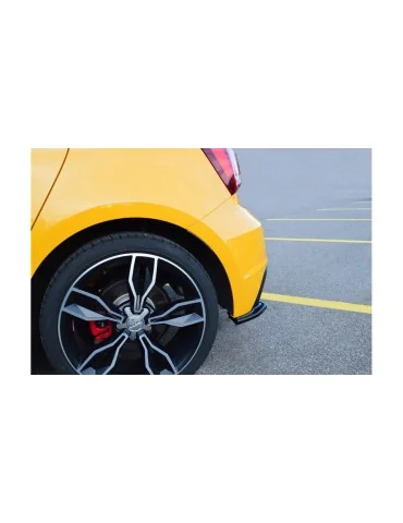 Rajouts de pare-chocs arrière en ABS Maxton Design pour Audi S1 8X (2014-2018) noir brillant