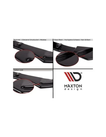 Rajouts de pare-chocs arrière en ABS Maxton Design pour Audi S1 8X (2014-2018) noir brillant