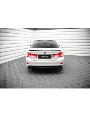 Diffuseur arrière central en ABS Maxton Design pour BMW Série 5 G30 (2017-2020) noir brillant