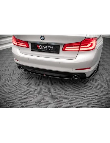 Diffuseur arrière central en ABS Maxton Design pour BMW Série 5 G30 (2017-2020) noir brillant