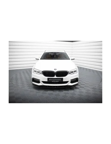 Lame de pare-chocs avant v.1 en ABS Maxton Design pour BMW Série 5 G30/G31 Pack M (2017-2020) noir brillant