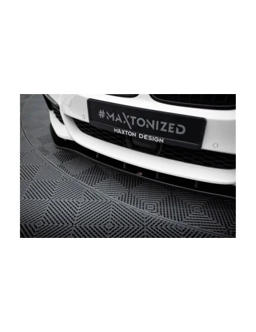 Lame de pare-chocs avant v.1 en ABS Maxton Design pour BMW Série 5 G30/G31 Pack M (2017-2020) noir brillant