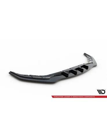 Lame de pare-chocs avant v.1 en ABS Maxton Design pour BMW Série 5 G30/G31 Pack M (2017-2020) noir brillant