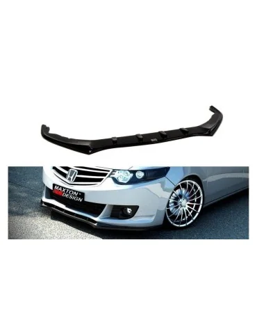 Lame de pare-chocs avant en ABS Maxton Design pour Honda Accord VIII (2008-2011) noir brillant