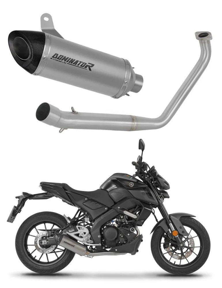 Ligne d'échappement complète Dominator HP8 Titane pour Yamaha MT-125 (2020)